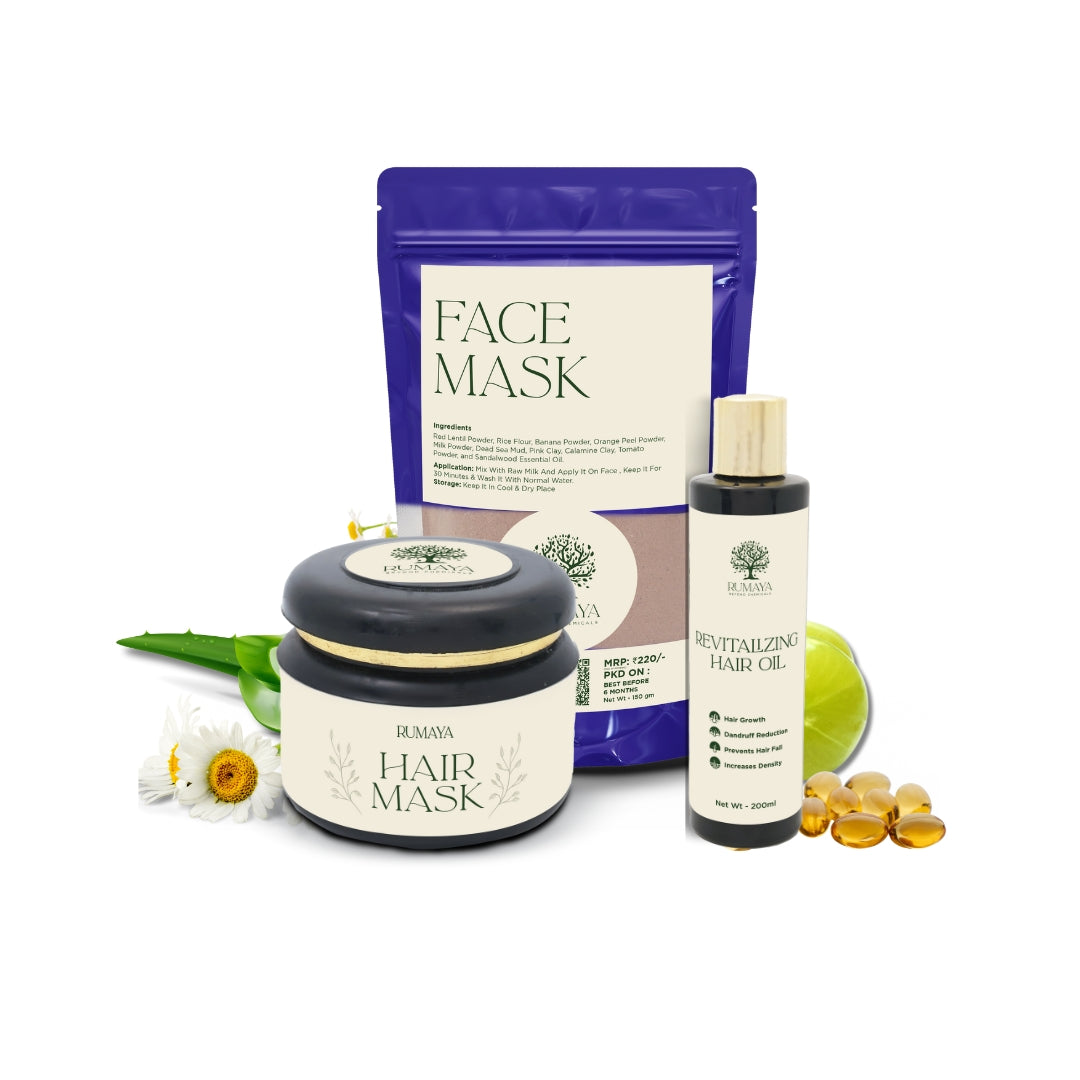 Face Mask + Hair Mask + Oil