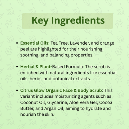Citrus Glow Organic Face & Body Scrub