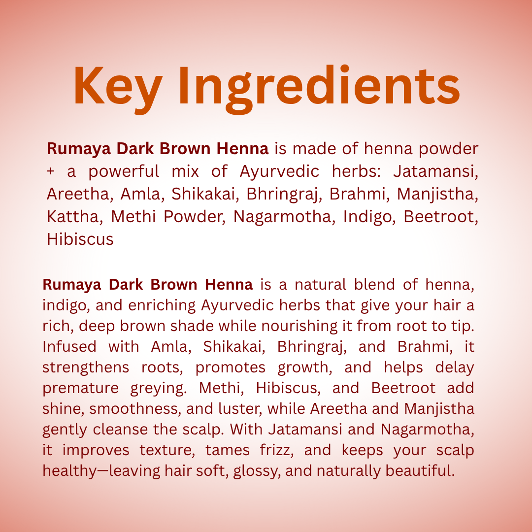 Organic Henna Color Dark Brown