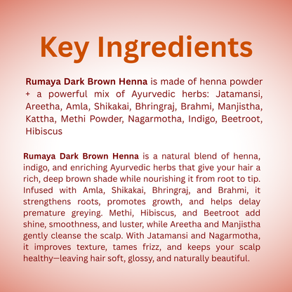 Organic Henna Color Dark Brown