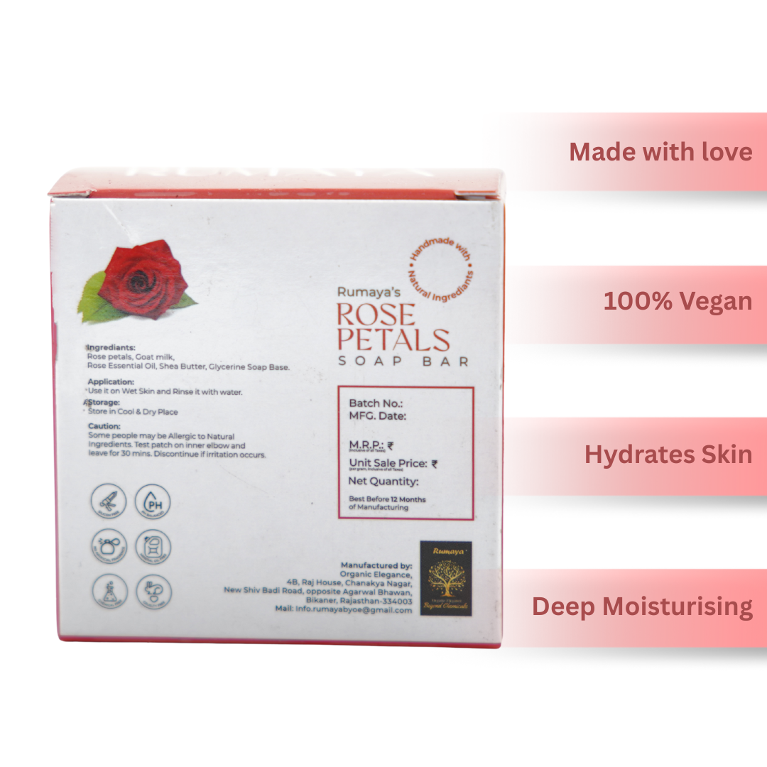 Rose Petal Bloom Organic Soap