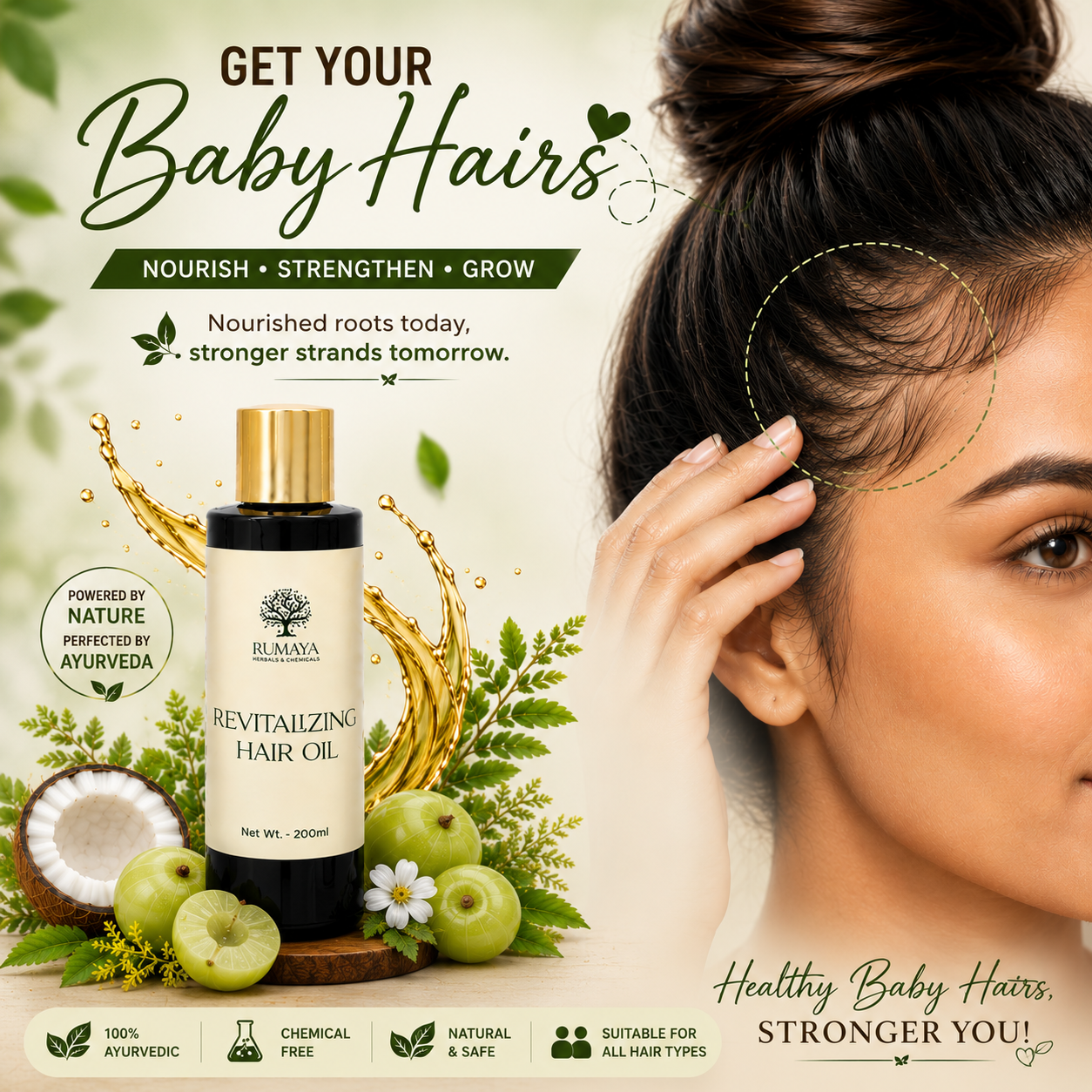 Natural Hair Oil for Hair growth 100ml & 200ml