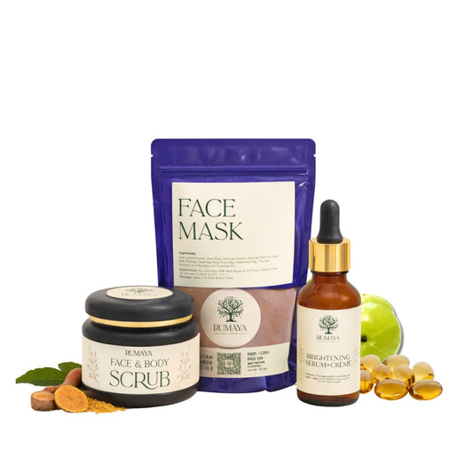 Glow Care Combo – Face Mask + Serum + Scrub
