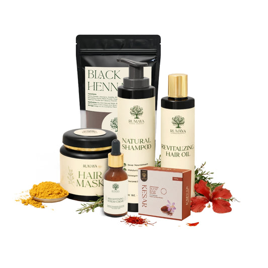 Hair mask+shampoo+hair oil +kesar soap+henna_serum
