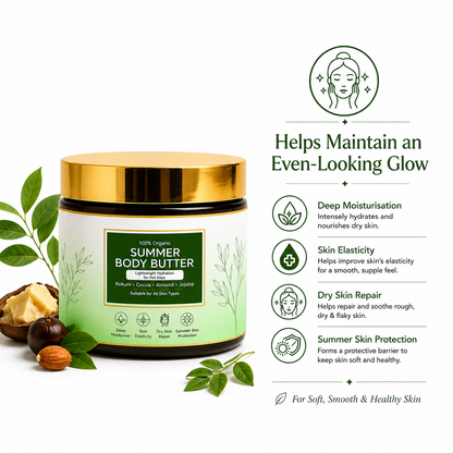 Rumaya Body Butter for Dry Skin 35gm | Deep Moisturizing Cream with Kokum & Cocoa Butter | 100% Natural Hydrating Skin Care | Soft & Glowing Skin | No Parabens