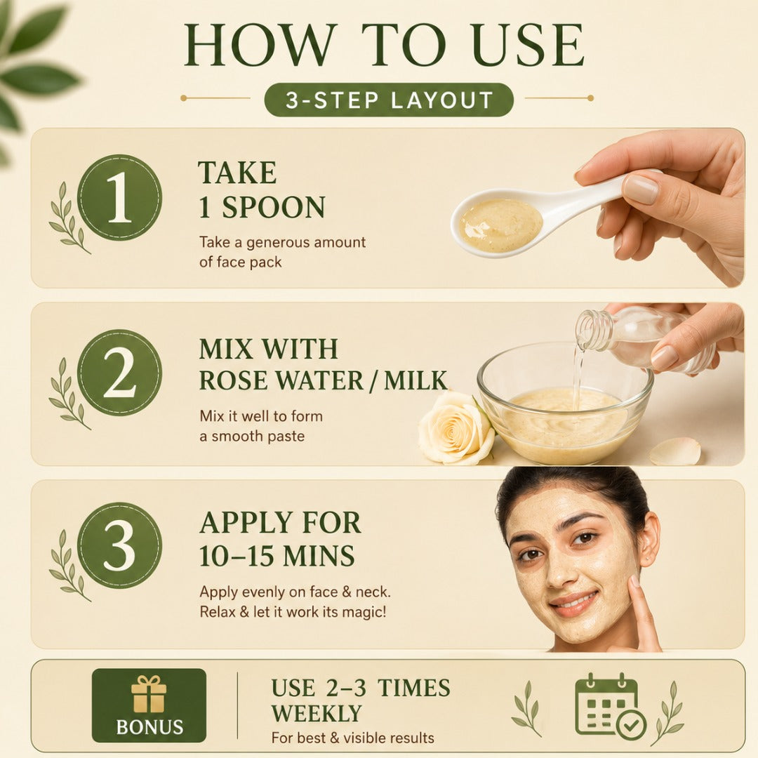 Rumaya Instant Glow Face Pack at Home