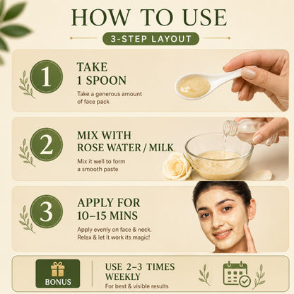 Rumaya Instant Glow Face Pack at Home
